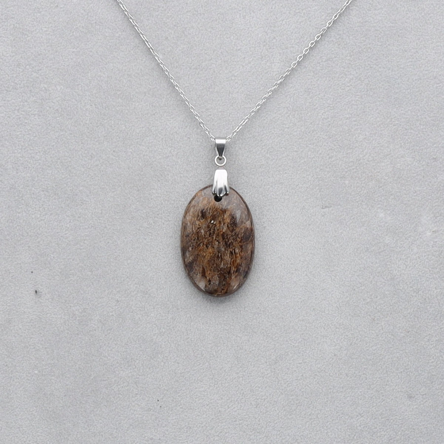 Bronzite Cabochon percé 25