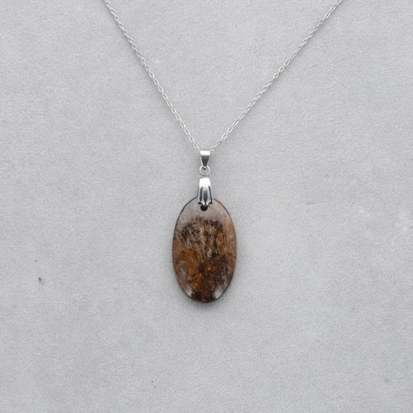 Bronzite Cabochon percé 28