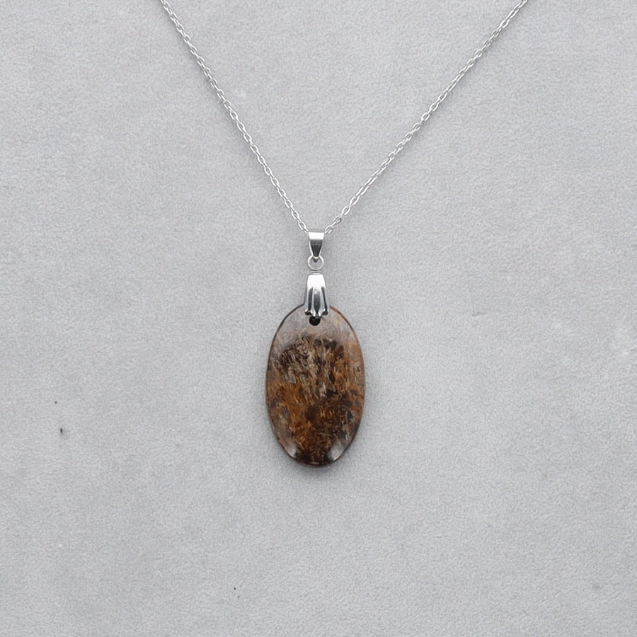 Bronzite Cabochon percé 28