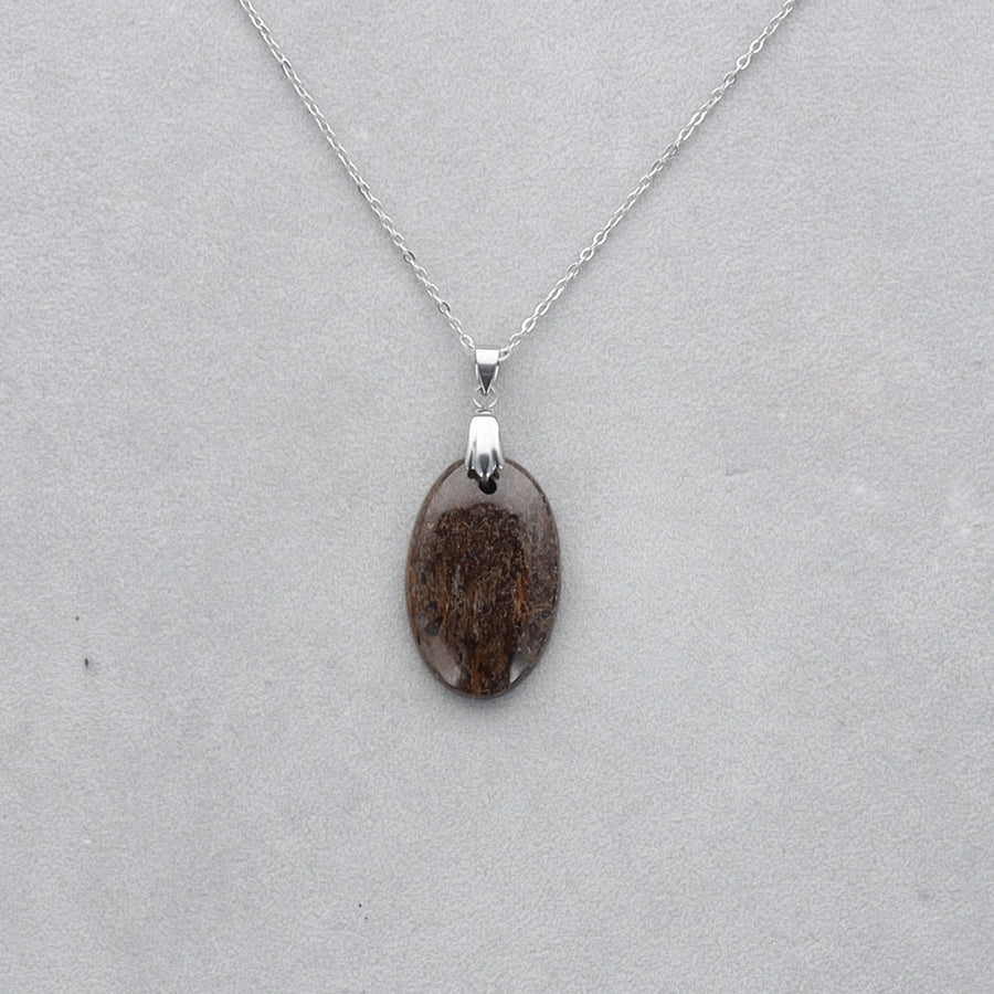 Bronzite Cabochon percé 30