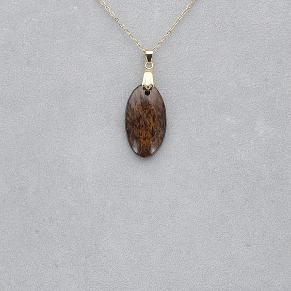 Bronzite Cabochon percé 9