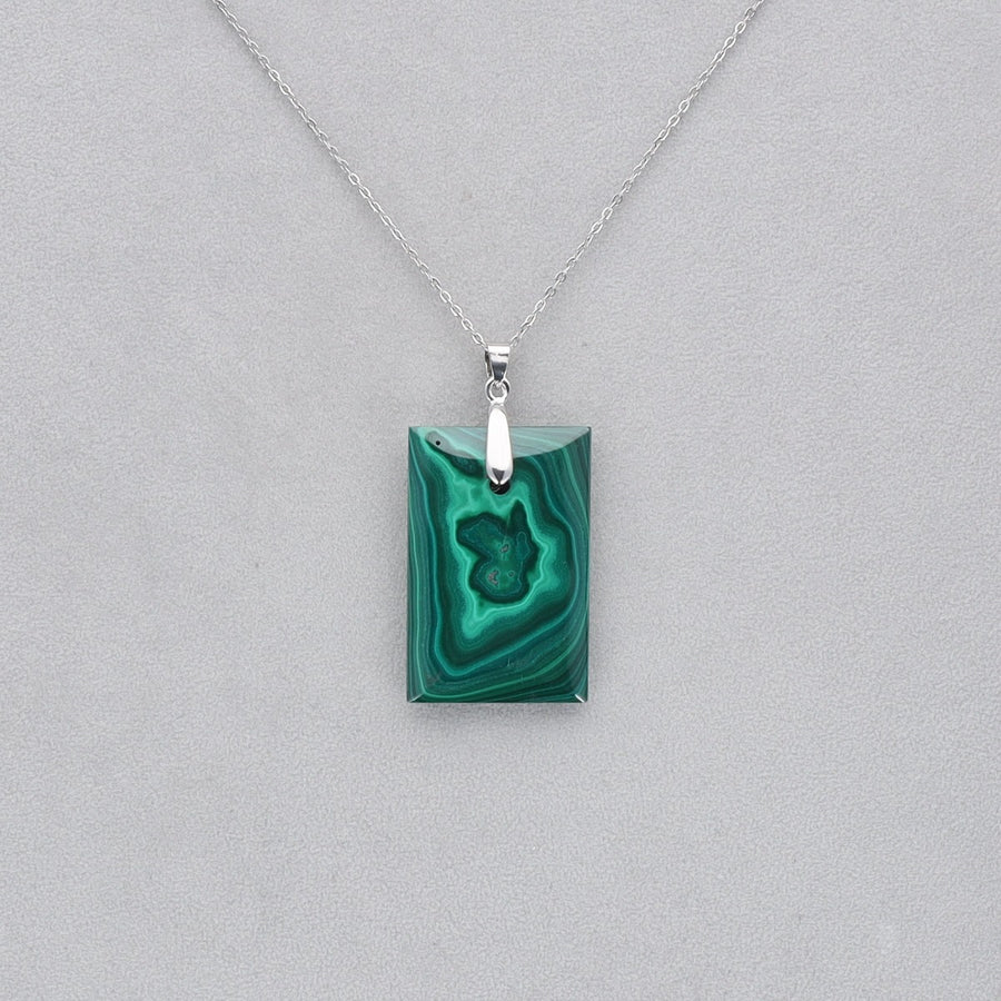 Cabochon percé Malachite 1