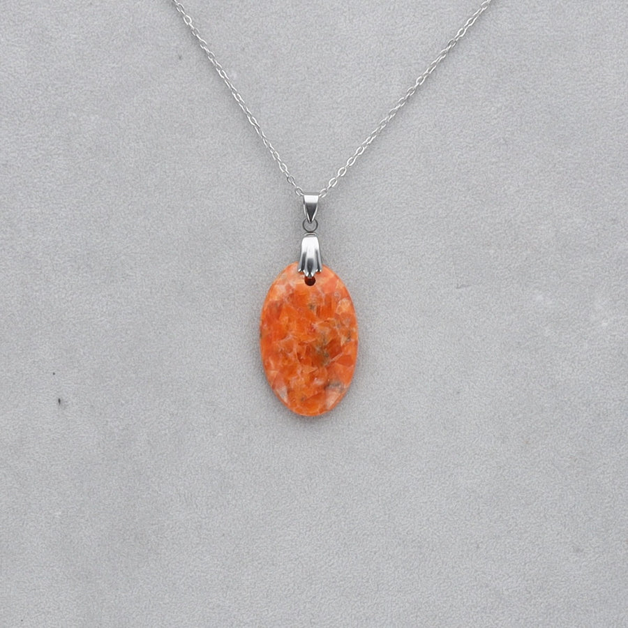 Calcite Orchidée Cabochon percé 17