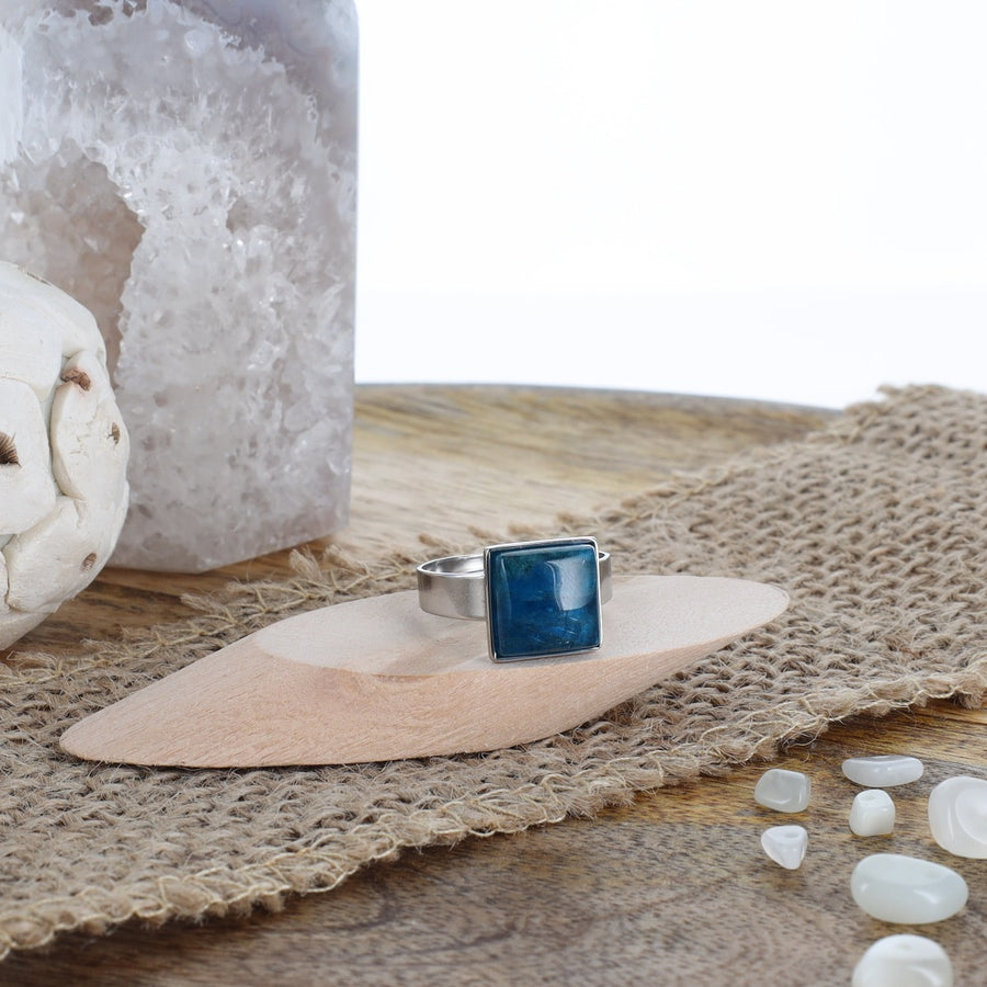 Bague Cléon - Apatite bleue (DB)