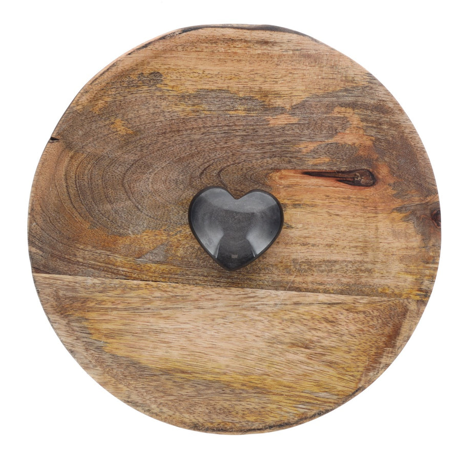 Coeur Obsidienne Argentée 0.080kg