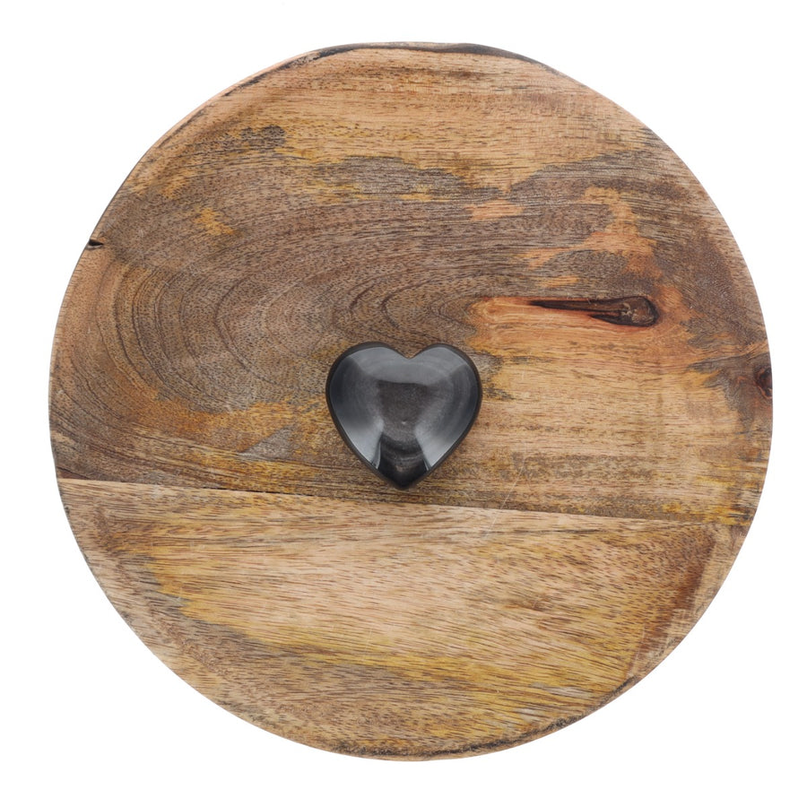 Coeur Obsidienne Argentée 0.077kg