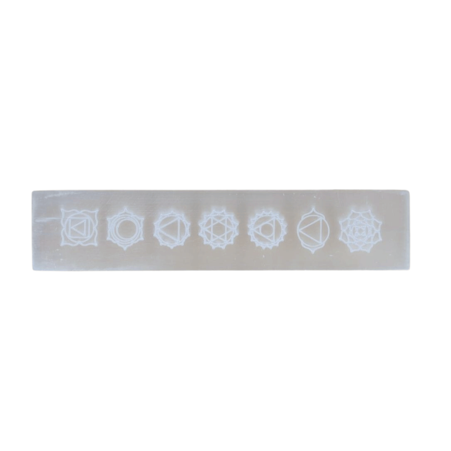 Plaquette 7 chakras Sélénite