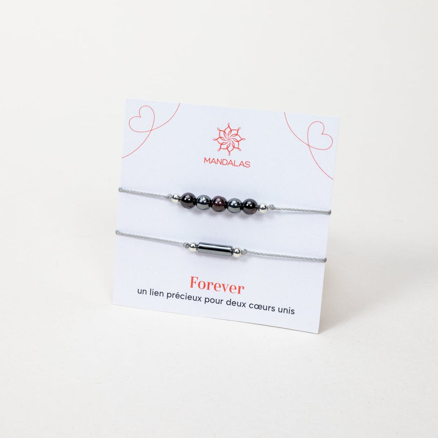 Bracelet Forever - Grenat, Hématite