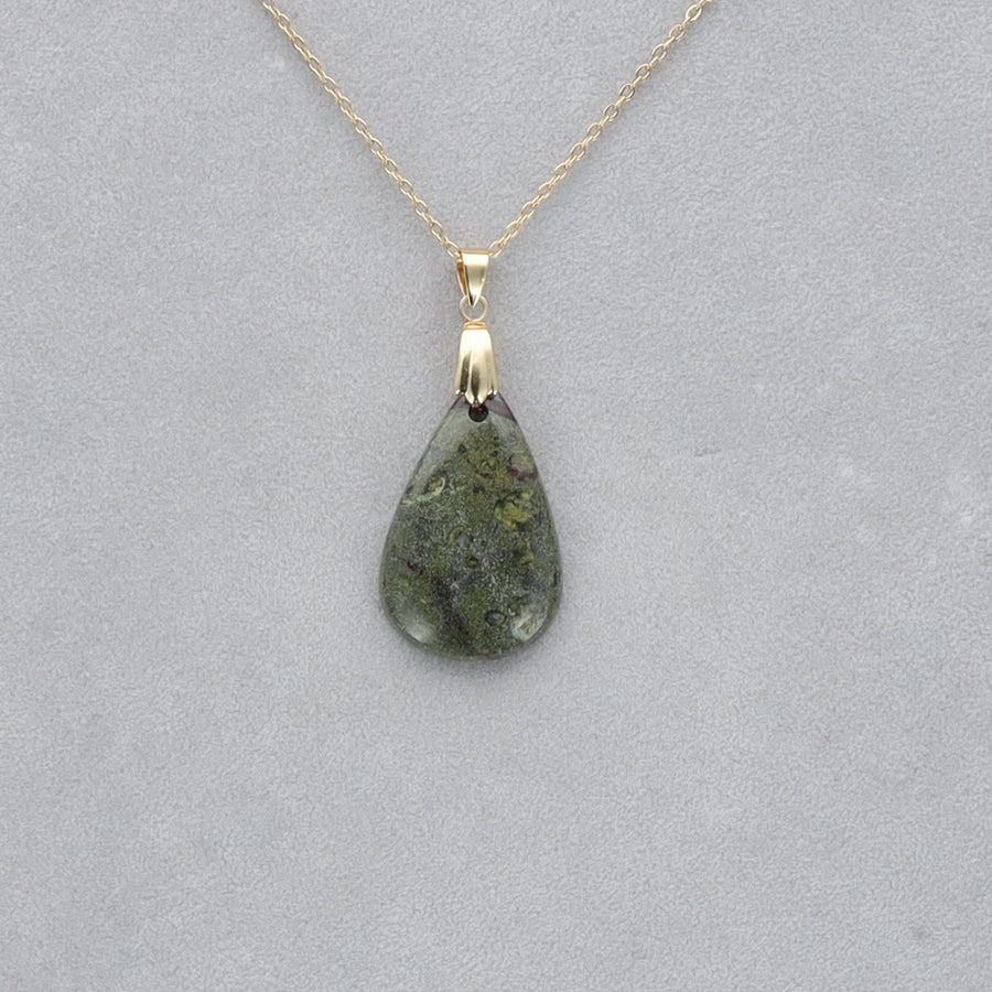 Dragon Vert Cabochon percé 27