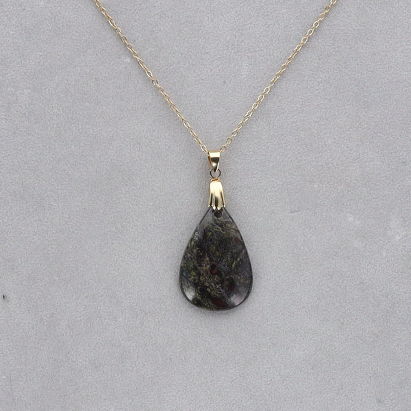 Dragon Vert Cabochon percé 35