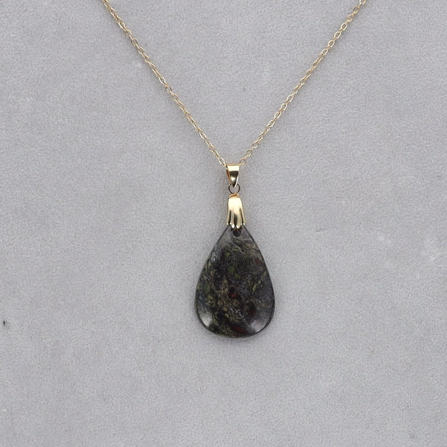 Dragon Vert Cabochon percé 35