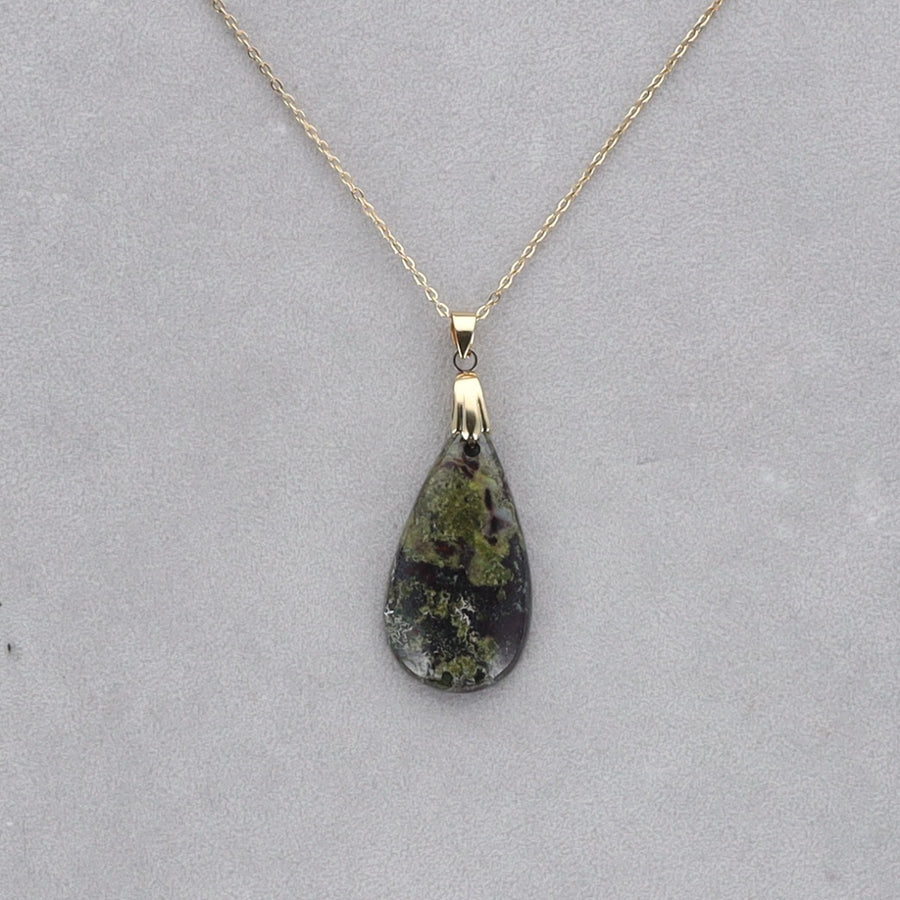 Dragon Vert Cabochon percé 36