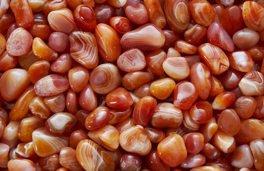 Cornaline Agate rouge bandes