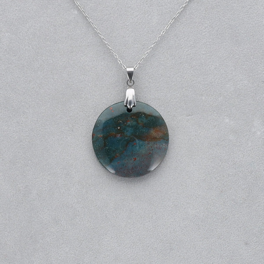 Héliotrope Cabochon percé 21