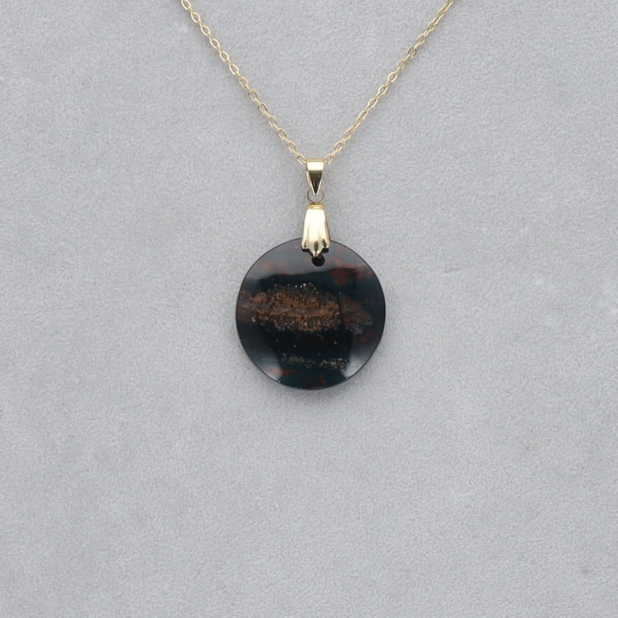 Héliotrope Cabochon percé 33