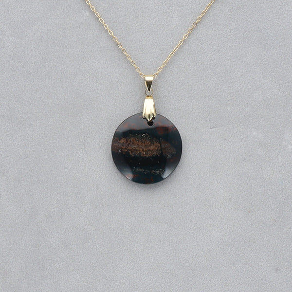 Héliotrope Cabochon percé 33