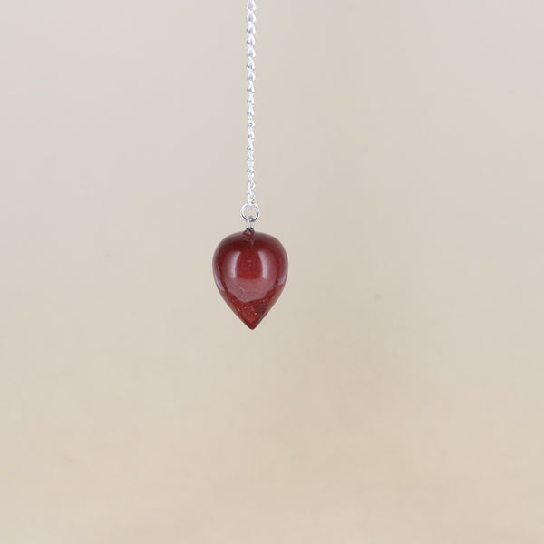 Pendule goutte - Jaspe Rouge
