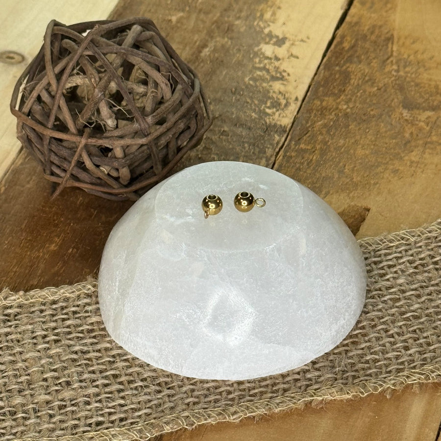 Boule avec crochet 6mm Dorée (lot de 10)