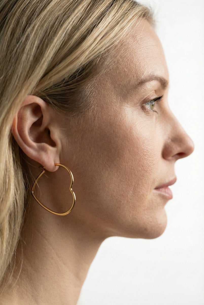 Boucles d'oreilles coeur - Gaëlle