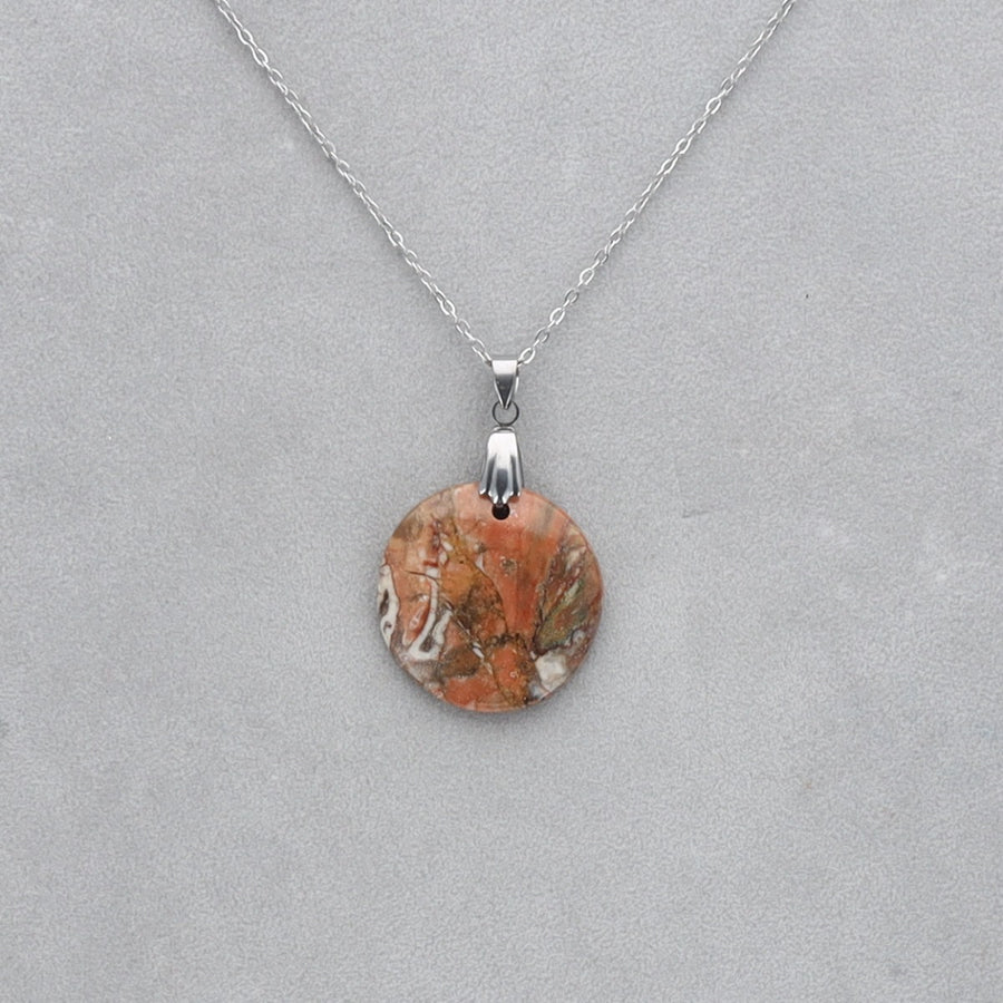 Jaspe Léopard Cabochon percé 23