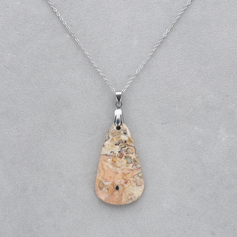 Jaspe Léopard Cabochon percé 3