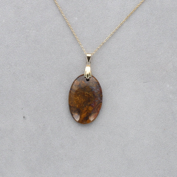 Jaspe Brechique Cabochon percé 33