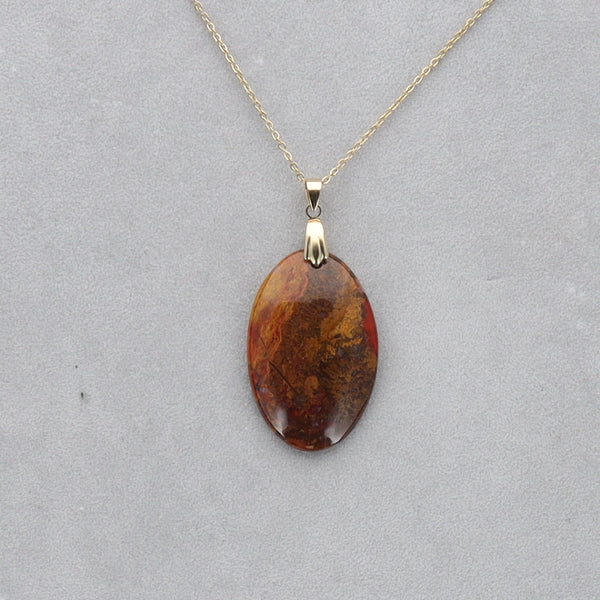 Jaspe Brechique Cabochon percé 34