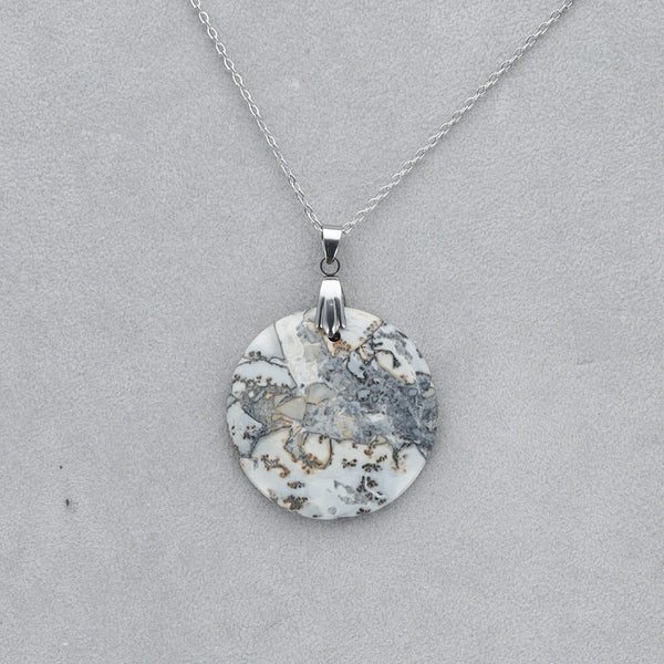 Jaspe Maligano Cabochon percé 18