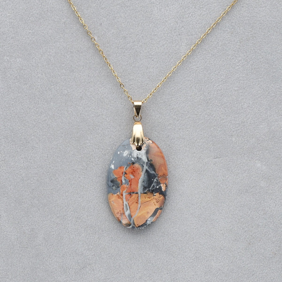 Jaspe Maligano Cabochon percé 21