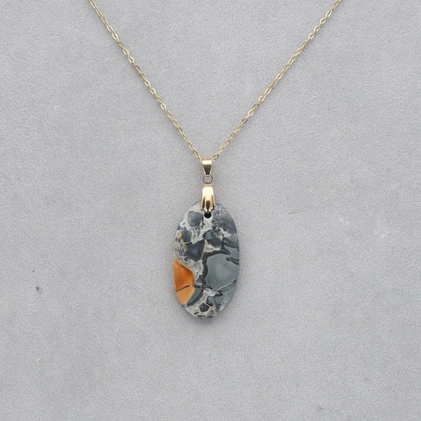 Jaspe Maligano Cabochon percé 36