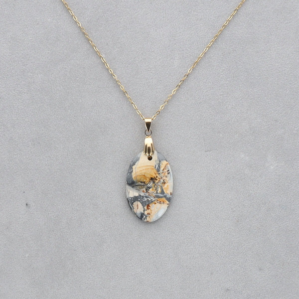 Jaspe Maligano Cabochon percé 37