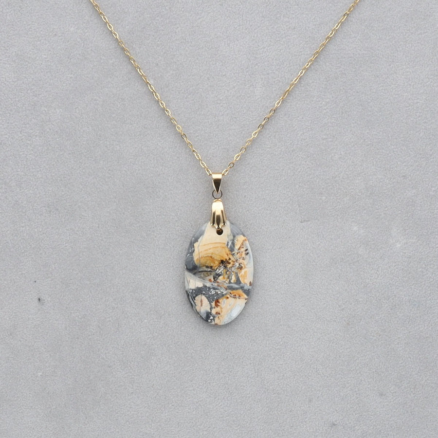 Jaspe Maligano Cabochon percé 37