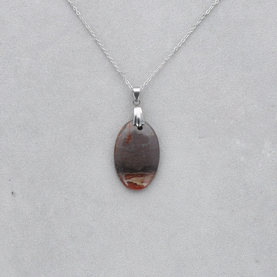 Jaspe Polychrome Cabochon percé 30