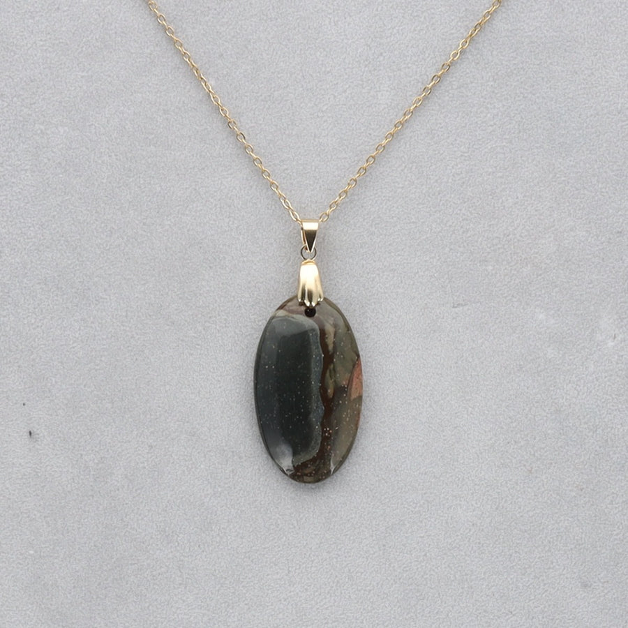 Jaspe Polychrome Cabochon percé 36