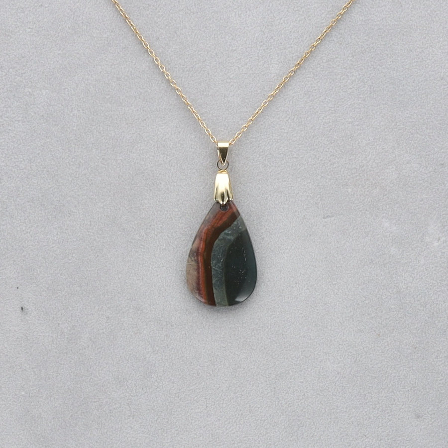 Jaspe Polychrome Cabochon percé 38
