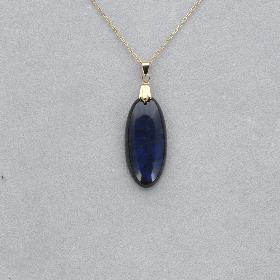 Labradorite Extra Cabochon percé 35