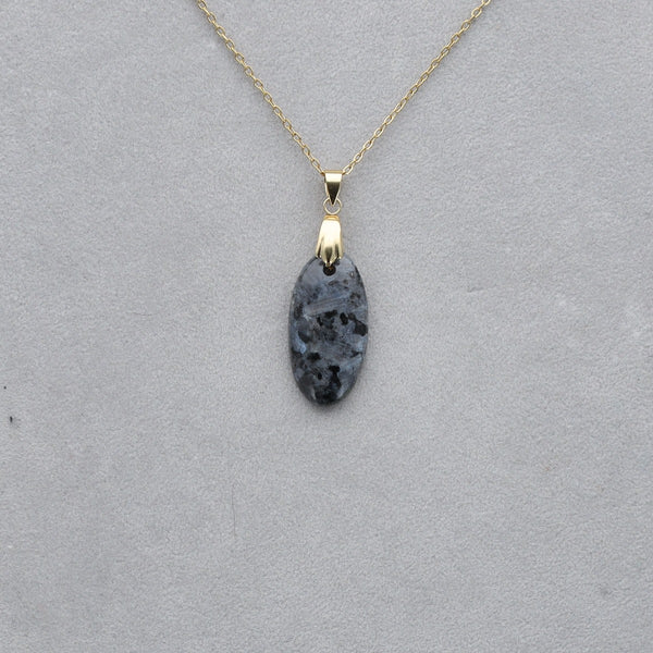 Larvikite Cabochon percé 41
