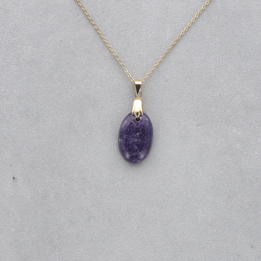 Lépidolite Cabochon percé 48