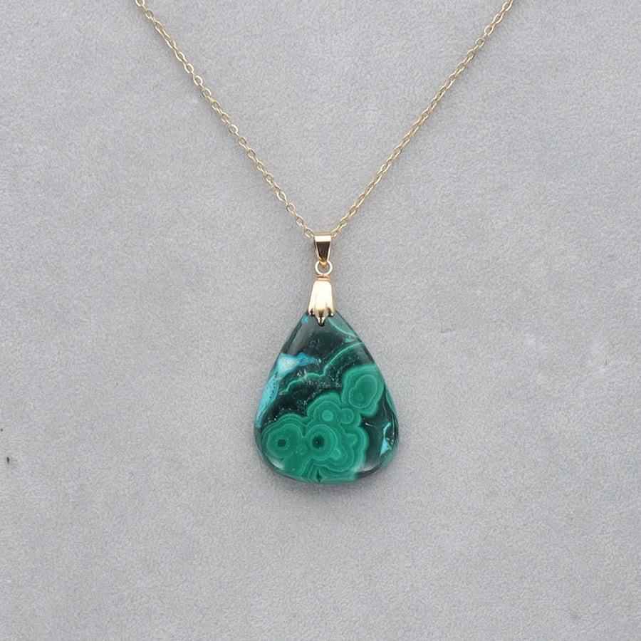 Malachite Chrysocolle percé 16
