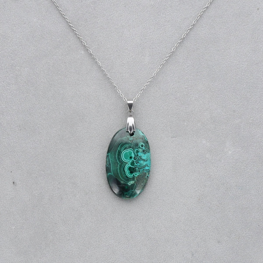 Malachite Chrysocolle percé 21