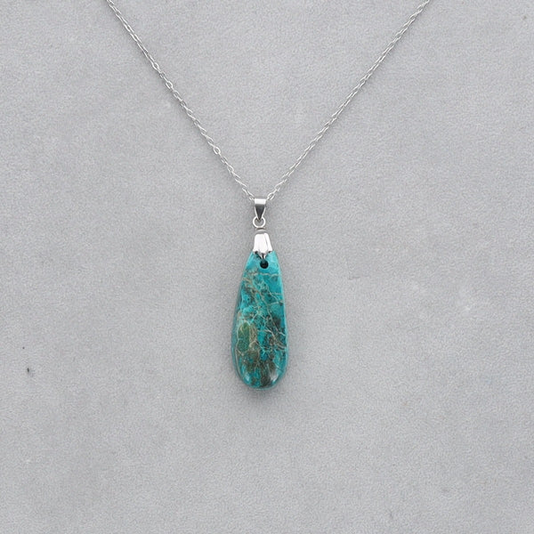 Malachite Chrysocolle percé 22