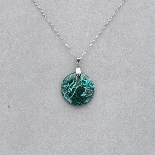 Malachite Chrysocolle percé 25