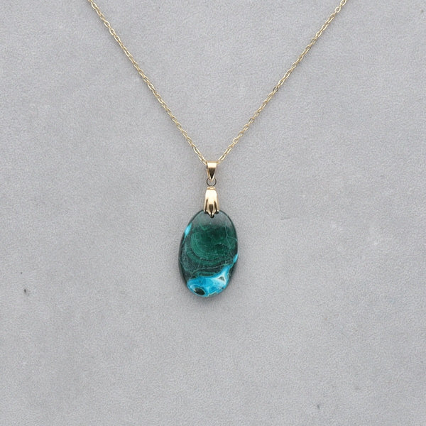 Malachite Chrysocolle percé 27