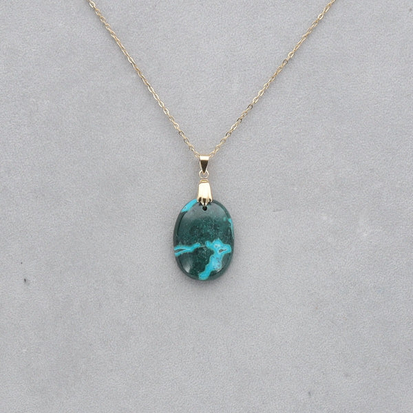Malachite Chrysocolle percé 29