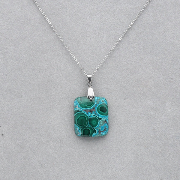 Malachite Chrysocolle percé 9