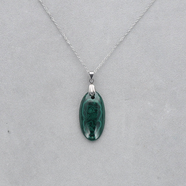 Malachite Cabochon percé 61
