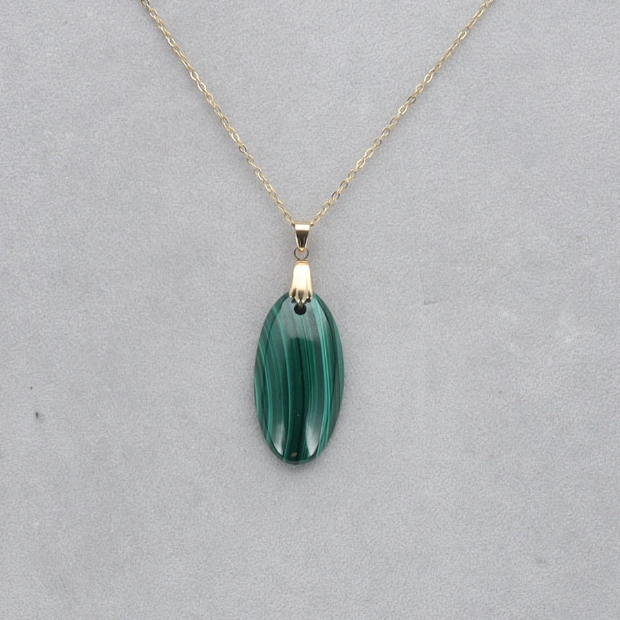 Malachite Cabochon percé 72