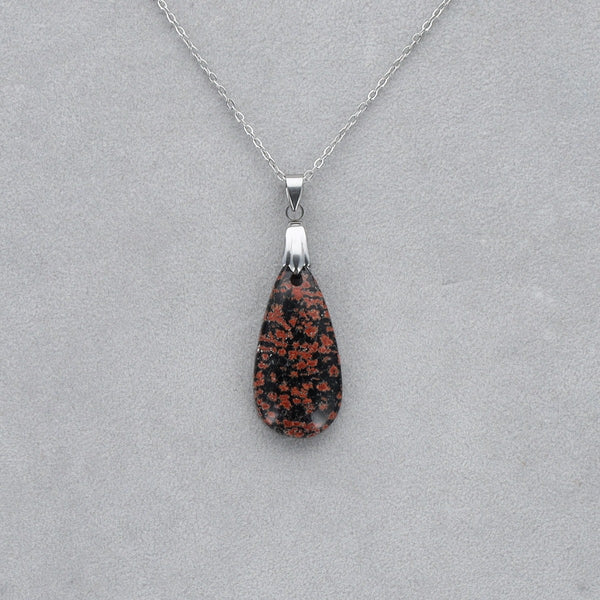 Obsidienne Acajou Cabochon percé 2
