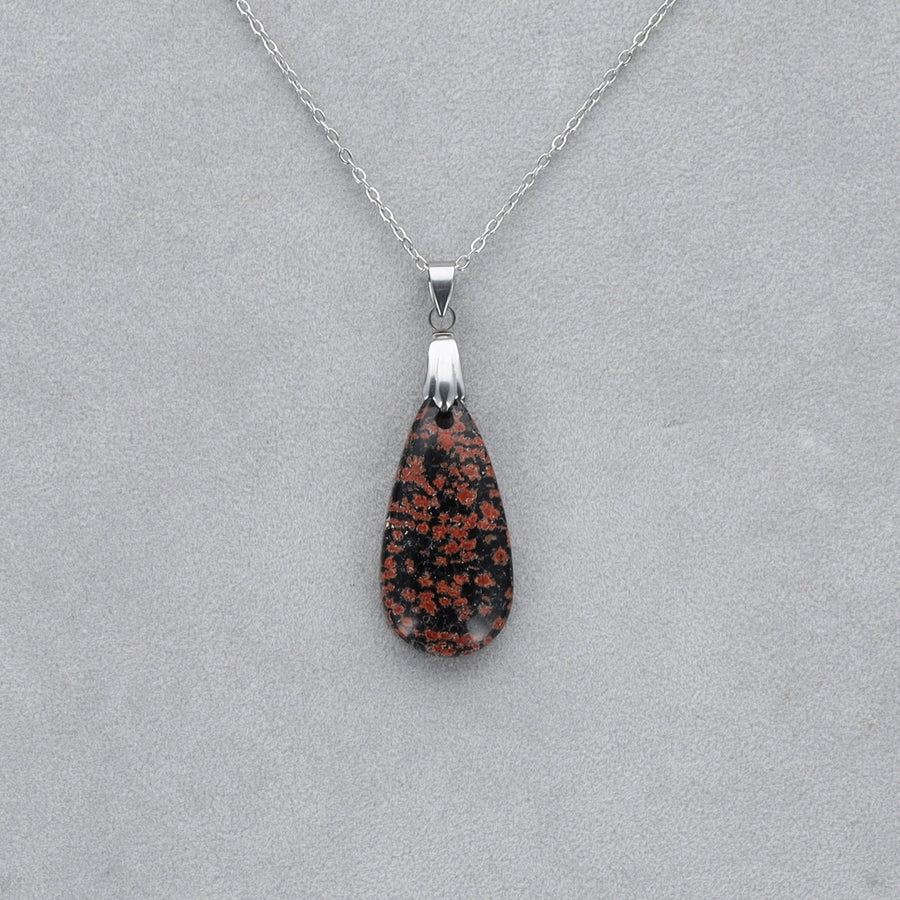 Obsidienne Acajou Cabochon percé 2