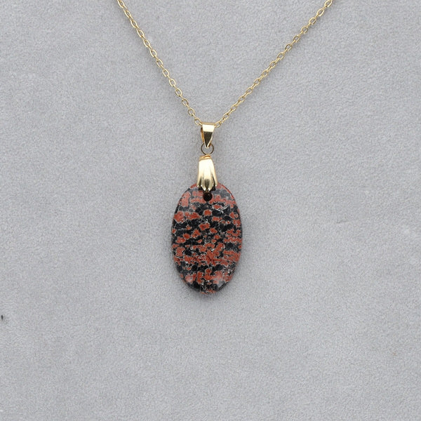 Obsidienne Acajou Cabochon percé 7